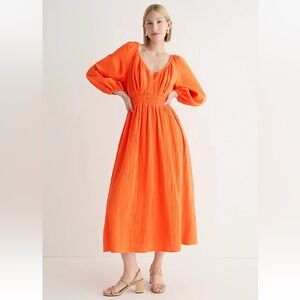 J.Crew V-neck midi dress in soft gauze XS